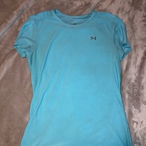 Blue under armor workout top